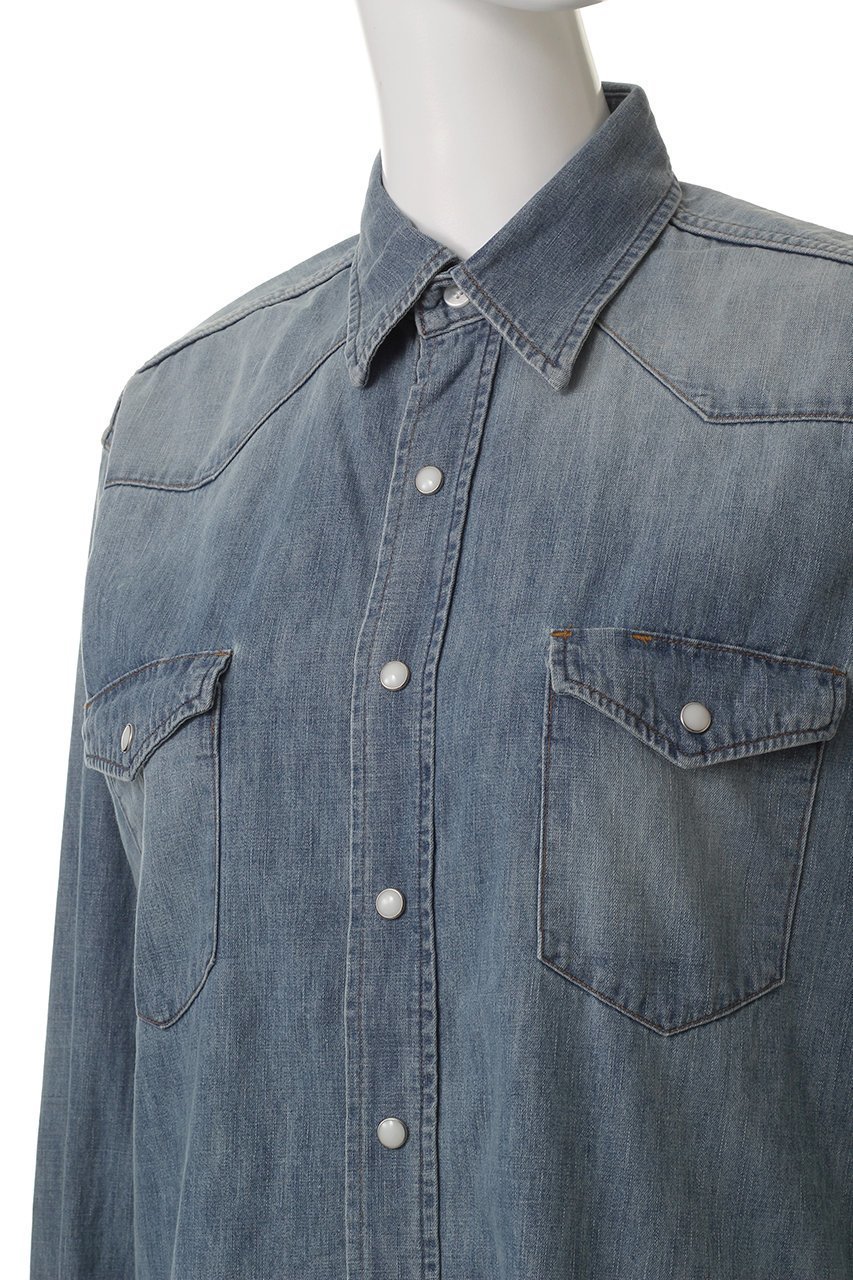 【マイ ウィークネス/MY WEAKNESS】のBilly Shirt 人気、トレンドファッション・服の通販 founy(ファニー) 　ファッション　Fashion　レディースファッション　Fashion for Women　トップス・カットソー　Cut & Sew Tops　シャツ・ブラウス・オフィスカジュアル　Elegant Blouses & Button-Ups　クラシック　Classic, Timeless Style　シンプル　Simple, Minimal　スリーブ　Sleeve, Long Sleeve / Short Sleeve　デニム　Denim, Jeans Material　バランス　Balance, Style Balance　フラップ　Flap, Flap Pocket　ポケット　Pocket, Pocket Detail　ヨーク　Yoke, Yoke Design　ロング　Long, Long-Length　人気　Popular, Best Seller　今季　This Season, Current Season　other-5|ID: prp329100004899090 ipo3291000000036653269