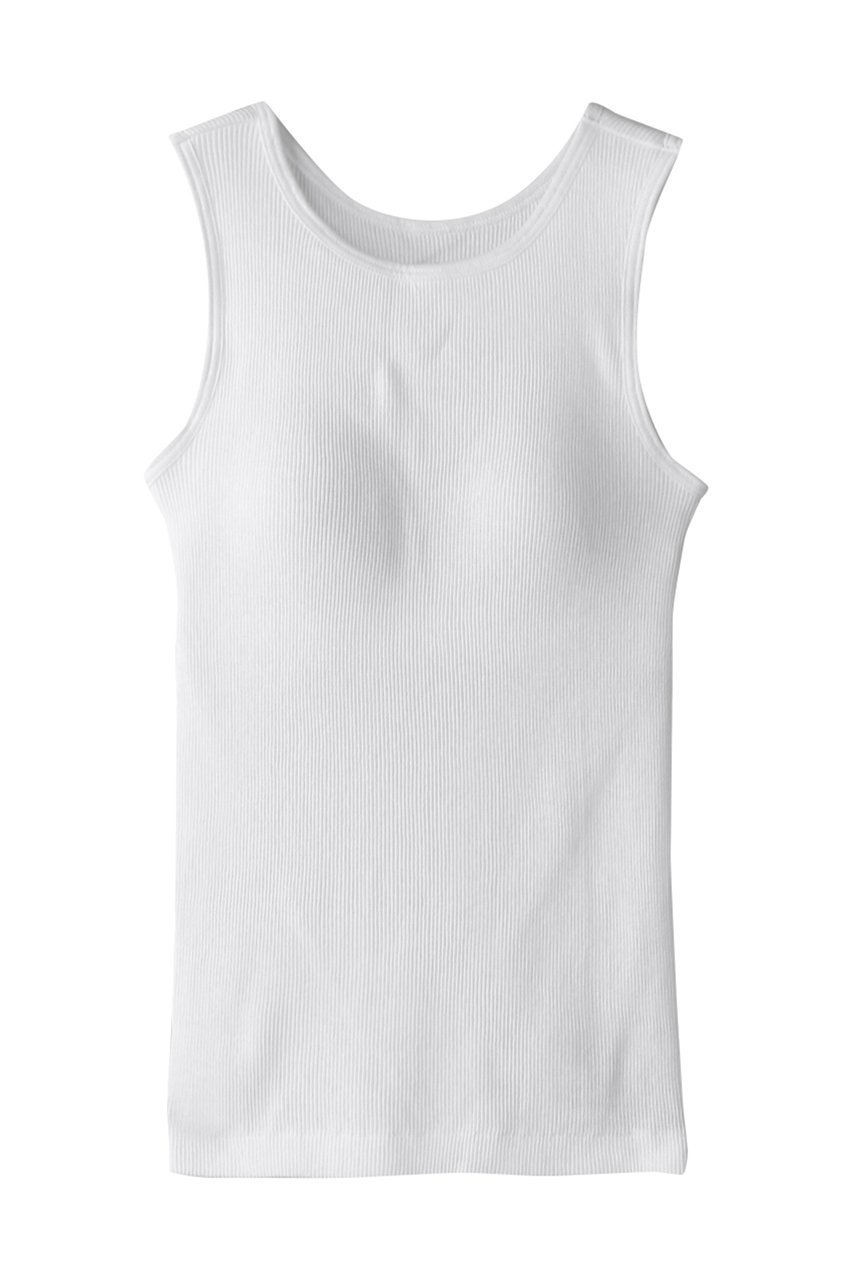 【エリオポール/heliopole】の【Hanes】コットンリブカップタンク インテリア・キッズ・メンズ・レディースファッション・服の通販 founy(ファニー) 　ファッション　Fashion　レディースファッション　Fashion for Women　トップス・カットソー　Cut & Sew Tops　キャミソール&ノースリーブ　Camisoles & Sleeveless Tops　シャツ・ブラウス・オフィスカジュアル　Elegant Blouses & Button-Ups　ロングTシャツ・Tシャツ　Longline T-Shirts & Tees　カットソー・ベーシックTシャツ　Cut-and-Sewn Tops / Stretch Tees & Basics　インナー　Innerwear　キャミソール　Camisole, Spaghetti Strap Top　シンプル　Simple, Minimal　タンク　Tank Top, Sleeveless Top　リラックス　Relax, Relaxed Fit　ホワイト|ID: prp329100004899094 ipo3291000000036653317