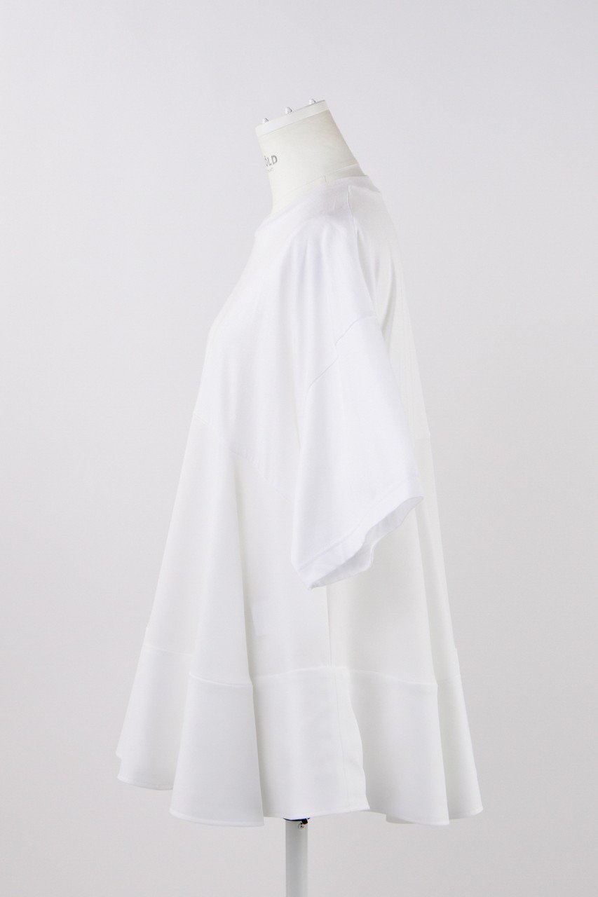 【エンフォルド/ENFOLD】のFLARE DOCKING T-SHIRT/シャツ 人気、トレンドファッション・服の通販 founy(ファニー) 　ファッション　Fashion　レディースファッション　Fashion for Women　トップス・カットソー　Cut & Sew Tops　シャツ・ブラウス・オフィスカジュアル　Elegant Blouses & Button-Ups　ロングTシャツ・Tシャツ　Longline T-Shirts & Tees　カットソー・ベーシックTシャツ　Cut-and-Sewn Tops / Stretch Tees & Basics　カットソー　Cut and Sewn Top　ショート　Short, Short Length　スリーブ　Sleeve, Long Sleeve / Short Sleeve　ドッキング　Docking, Mixed Material　リラックス　Relax, Relaxed Fit　切替　Switching, Contrast Panel　定番　Standard, Basic Item　other-2|ID: prp329100004899095 ipo3291000000036653328