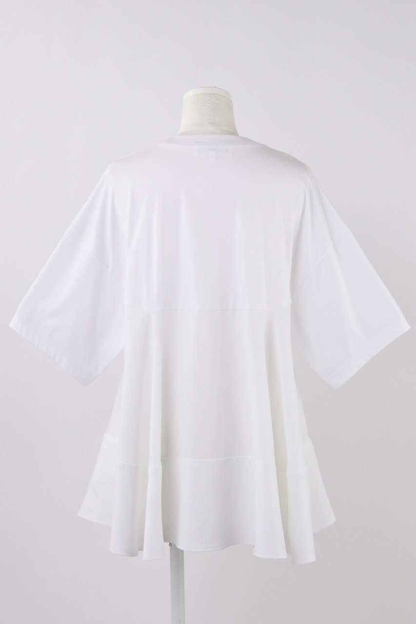 【エンフォルド/ENFOLD】のFLARE DOCKING T-SHIRT/シャツ 人気、トレンドファッション・服の通販 founy(ファニー) 　ファッション　Fashion　レディースファッション　Fashion for Women　トップス・カットソー　Cut & Sew Tops　シャツ・ブラウス・オフィスカジュアル　Elegant Blouses & Button-Ups　ロングTシャツ・Tシャツ　Longline T-Shirts & Tees　カットソー・ベーシックTシャツ　Cut-and-Sewn Tops / Stretch Tees & Basics　カットソー　Cut and Sewn Top　ショート　Short, Short Length　スリーブ　Sleeve, Long Sleeve / Short Sleeve　ドッキング　Docking, Mixed Material　リラックス　Relax, Relaxed Fit　切替　Switching, Contrast Panel　定番　Standard, Basic Item　other-3|ID: prp329100004899095 ipo3291000000036653329