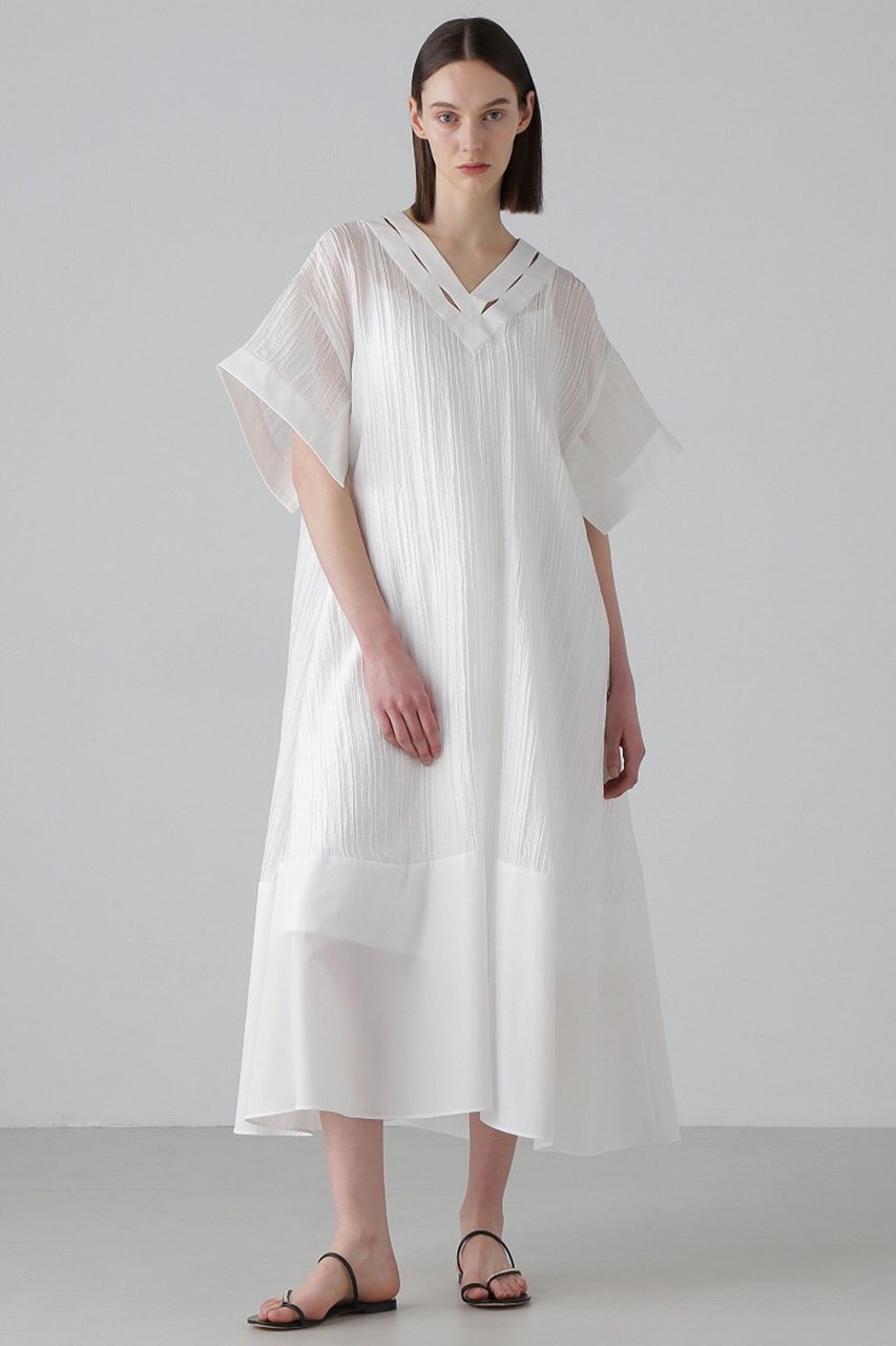 【アドーア/ADORE】のワッシャーシアーワンピース インテリア・キッズ・メンズ・レディースファッション・服の通販 founy(ファニー) ファッション Fashion レディースファッション Fashion for Women ワンピース Dresses チュニック Tunic Tops & Dresses サマー Summer, Summer Style ジャカード/ジャガード Jacquard, Woven Pattern チュニック Tunic, Long Top モノトーン Monotone, Black and White リラックス Relax, Relaxed Fit ロング Long, Long-Length ワッシャー Washer, Crinkled Finish エレガント 上品 Elegant 夏 Summer ホワイト|ID: prp329100004899103 ipo3291000000036653443