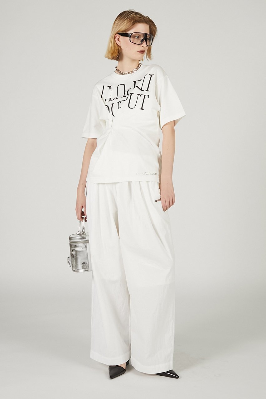 【プランク プロジェクト/PRANK PROJECT】のツイストロゴトップ / Twisted Logo Top 人気、トレンドファッション・服の通販 founy(ファニー) 　ファッション　Fashion　レディースファッション　Fashion for Women　トップス・カットソー　Cut & Sew Tops　シャツ・ブラウス・オフィスカジュアル　Elegant Blouses & Button-Ups　ロングTシャツ・Tシャツ　Longline T-Shirts & Tees　カットソー・ベーシックTシャツ　Cut-and-Sewn Tops / Stretch Tees & Basics　アシンメトリー　Asymmetrical Style　グラフィック　Graphic, Graphic Design　シェイプ　Shape, Slim Fit　ショート　Short, Short Length　スリーブ　Sleeve, Long Sleeve / Short Sleeve　ボトム　Bottoms, Lower Wear　ワイド　Wide, Wide Fit　other-8|ID: prp329100004899105 ipo3291000000036653495