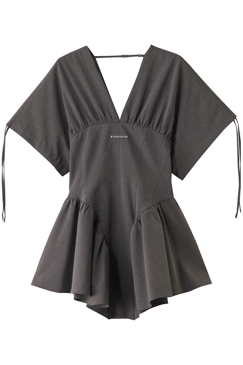 【プランク プロジェクト/PRANK PROJECT】のバルーンペプラムチュニック / Balloon Peplum Tunic インテリア・キッズ・メンズ・レディースファッション・服の通販 founy(ファニー) 　ファッション　Fashion　レディースファッション　Fashion for Women　ワンピース　Dresses　チュニック　Tunic Tops & Dresses　ウォッシャブル　Machine Washable　オーガンジー　Organza Fabric　シアー　Sheer, See-Through　チュニック　Tunic, Long Top　チュール　Tulip, Tulip Motif　ドローストリング　Drawstring, Pull Cord　フリル　Frill, Ruffle　ラッフル　Ruffle, Frill　レース　Lace, Lace Fabric　夏　Summer　GRY(グレー)|ID: prp329100004899107 ipo3291000000036653508