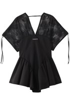 【プランク プロジェクト/PRANK PROJECT】のバルーンペプラムチュニック / Balloon Peplum Tunic 人気、トレンドファッション・服の通販 founy(ファニー) ファッション Fashion レディースファッション Fashion for Women ワンピース Dresses チュニック Tunic Tops & Dresses ウォッシャブル Machine Washable オーガンジー Organza Fabric シアー Sheer, See-Through チュニック Tunic, Long Top チュール Tulip, Tulip Motif ドローストリング Drawstring, Pull Cord フリル Frill, Ruffle ラッフル Ruffle, Frill レース Lace, Lace Fabric 夏 Summer thumbnail BLK(ブラック)|ID: prp329100004899107 ipo3291000000036653509