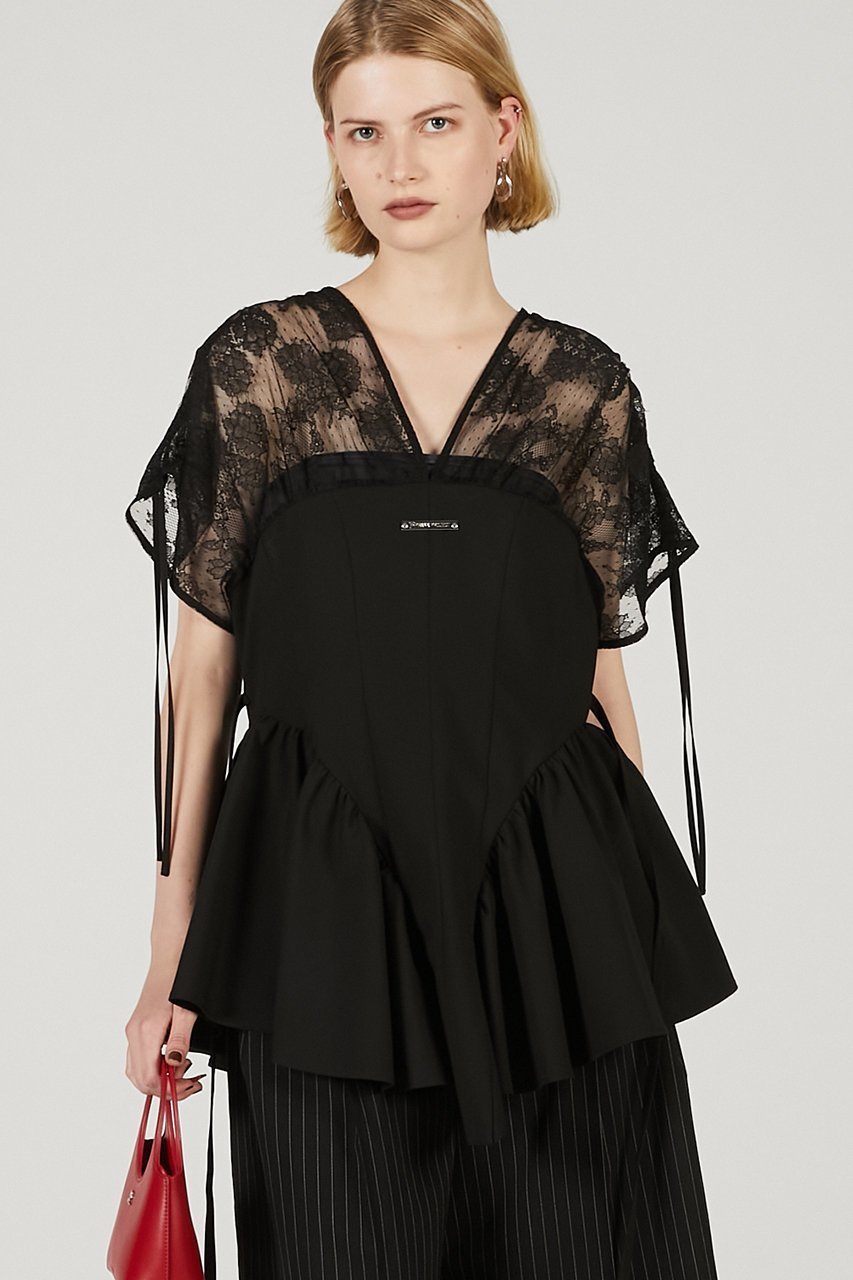 【プランク プロジェクト/PRANK PROJECT】のバルーンペプラムチュニック / Balloon Peplum Tunic 人気、トレンドファッション・服の通販 founy(ファニー) 　ファッション　Fashion　レディースファッション　Fashion for Women　ワンピース　Dresses　チュニック　Tunic Tops & Dresses　ウォッシャブル　Machine Washable　オーガンジー　Organza Fabric　シアー　Sheer, See-Through　チュニック　Tunic, Long Top　チュール　Tulip, Tulip Motif　ドローストリング　Drawstring, Pull Cord　フリル　Frill, Ruffle　ラッフル　Ruffle, Frill　レース　Lace, Lace Fabric　夏　Summer　other-8|ID: prp329100004899107 ipo3291000000036653517