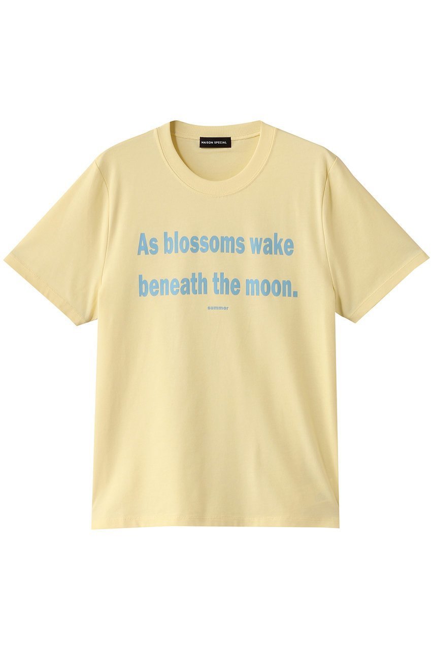 【メゾンスペシャル/MAISON SPECIAL】のTHE MOON T-shirt/THE MOON TEE インテリア・キッズ・メンズ・レディースファッション・服の通販 founy(ファニー) ファッション Fashion レディースファッション Fashion for Women トップス・カットソー Cut & Sew Tops シャツ・ブラウス・オフィスカジュアル Elegant Blouses & Button-Ups ロングTシャツ・Tシャツ Longline T-Shirts & Tees カットソー・ベーシックTシャツ Cut-and-Sewn Tops / Stretch Tees & Basics インナー Innerwear ショート Short, Short Length シンプル Simple, Minimal スリーブ Sleeve, Long Sleeve / Short Sleeve 羽織 Haori, Light Jacket ロング Long, Long-Length YEL(イエロー)|ID: prp329100004899112 ipo3291000000036653565