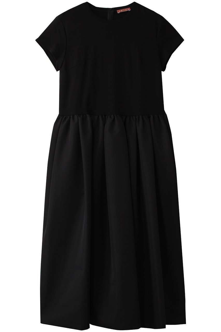 【アミカ/AMICA】のバレリーナTドレス インテリア・キッズ・メンズ・レディースファッション・服の通販 founy(ファウニー) 　ファッション　Fashion　レディースファッション　Fashion for Women　ワンピース　Dresses　フォーマル・パーティードレス・結婚式用ドレス　Elegant & Casual Dresses　チュニック　Tunic Tops & Dresses　おすすめ　Recommended / Our Picks　グログラン　Grosgrain, Grosgrain Ribbon　サテン　Satin, Glossy Fabric　チュニック　Tunic, Long Top　ドレス　Dress, One-Piece　バレエ　Ballet, Ballet Style　モダン　Modern, Contemporary　リラックス　Relax, Relaxed Fit　エレガント 上品　Elegant　人気　Popular, Best Seller　今季　This Season, Current Season　ブラック|ID: prp329100004899122 ipo3291000000036923173