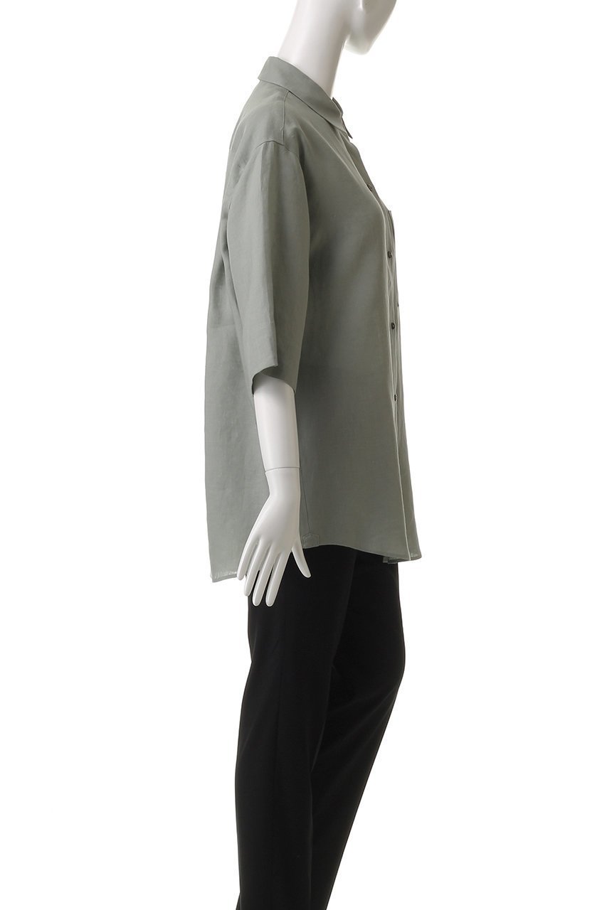 【エブール/ebure】の【Living】フレンチリネン 七分袖シャツ 人気、トレンドファッション・服の通販 founy(ファニー) 　ファッション　Fashion　レディースファッション　Fashion for Women　トップス・カットソー　Cut & Sew Tops　シャツ・ブラウス・オフィスカジュアル　Elegant Blouses & Button-Ups　ショート　Short, Short Length　スリーブ　Sleeve, Long Sleeve / Short Sleeve　フレンチ　French, French Style　リネン　Linen, Linen Fabric　今季　This Season, Current Season　再入荷　Restock / Back in Stock　夏　Summer　定番　Standard, Basic Item　other-3|ID: prp329100004899136 ipo3291000000036654082