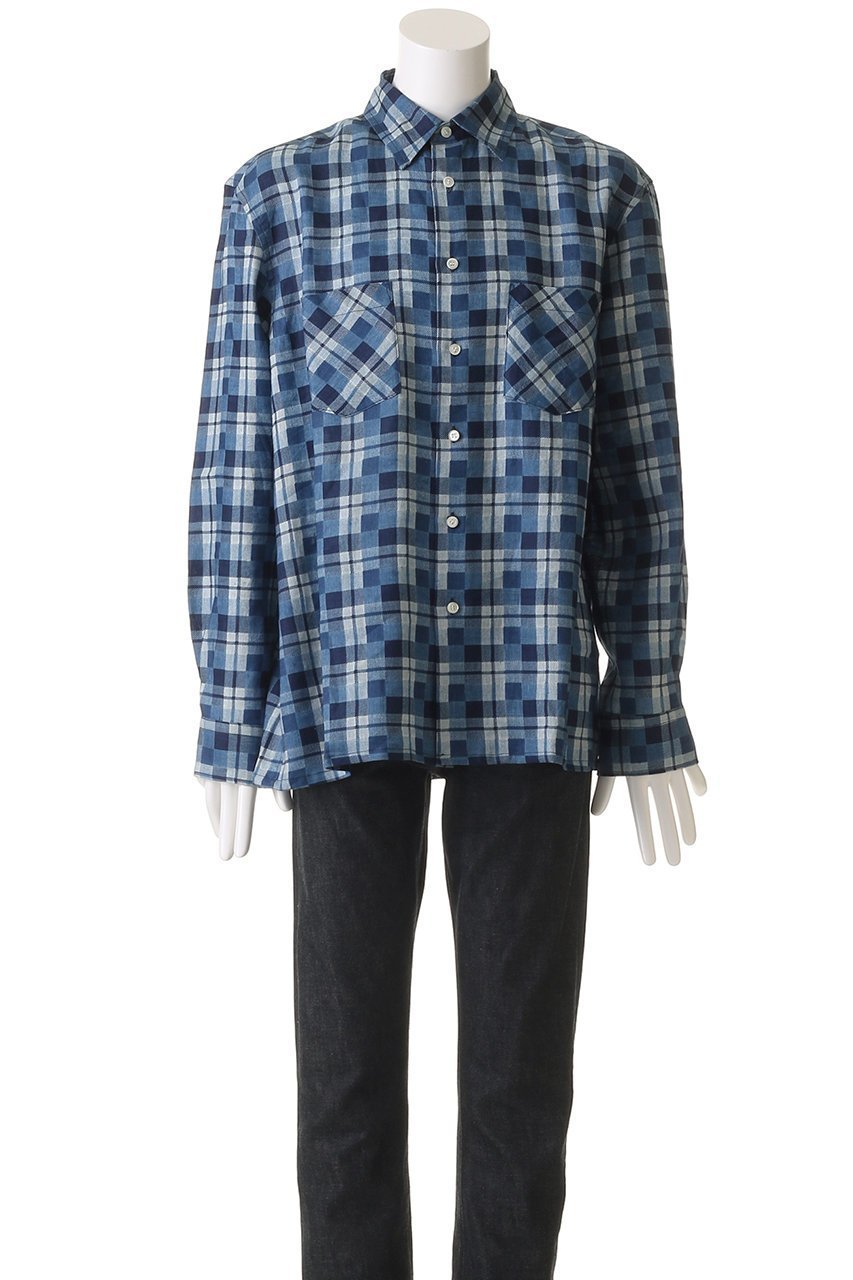 【セブン バイ セブン/SEVEN BY SEVEN / MEN】の【MEN】リネンチェックロングスリーブシャツ 人気、トレンドファッション・服の通販 founy(ファニー) ファッション Fashion メンズファッション Fashion for Men おすすめ Recommended / Our Picks インディゴ Indigo Denim スリーブ Sleeve, Long Sleeve / Short Sleeve セットアップ Set-Up, Coordinated Outfit チェック Check, Plaid, Tartan プリント Print, Printed Pattern プレーン Plain, Simple リネン Linen, Linen Fabric ロング Long, Long-Length エレガント 上品 Elegant 今季 This Season, Current Season 長袖 Long Sleeve, Full Sleeve other-2|ID: prp329100004899137 ipo3291000000036654087