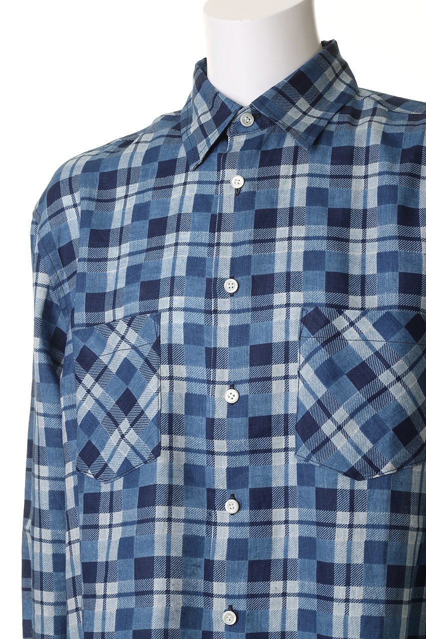 【セブン バイ セブン/SEVEN BY SEVEN / MEN】の【MEN】リネンチェックロングスリーブシャツ 人気、トレンドファッション・服の通販 founy(ファニー) ファッション Fashion メンズファッション Fashion for Men おすすめ Recommended / Our Picks インディゴ Indigo Denim スリーブ Sleeve, Long Sleeve / Short Sleeve セットアップ Set-Up, Coordinated Outfit チェック Check, Plaid, Tartan プリント Print, Printed Pattern プレーン Plain, Simple リネン Linen, Linen Fabric ロング Long, Long-Length エレガント 上品 Elegant 今季 This Season, Current Season 長袖 Long Sleeve, Full Sleeve other-5|ID: prp329100004899137 ipo3291000000036654090