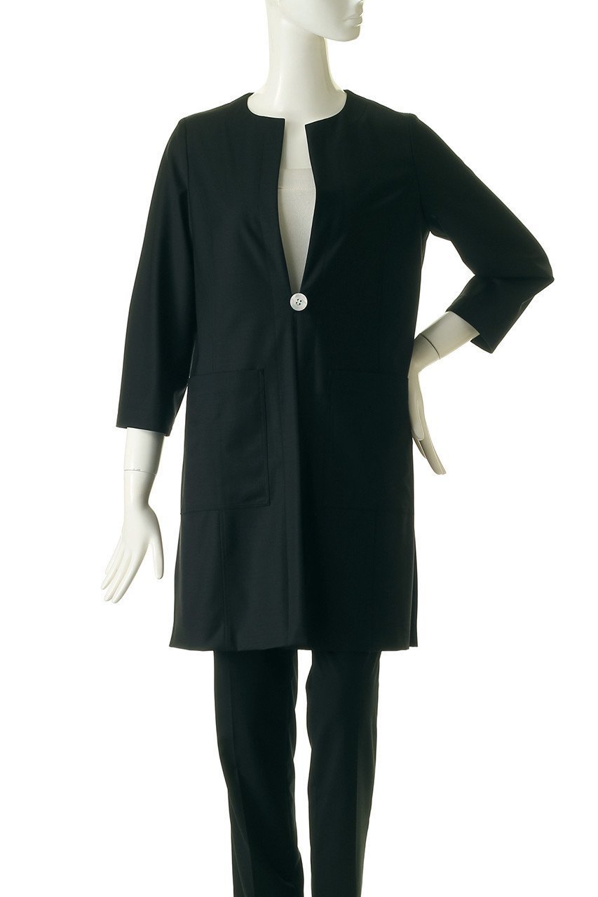 【エムフィル/M Fil】の定番梳毛 ジャコート 人気、トレンドファッション・服の通販 founy(ファニー) 　ファッション　Fashion　レディースファッション　Fashion for Women　アウター　Coat / Outerwear Collection　コート・ロングコート・ピーコート　Long Coats, Peacoats & More　なめらか　Smooth, Silky Texture　シンプル　Simple, Minimal　ポケット　Pocket, Pocket Detail　ロング　Long, Long-Length　エレガント 上品　Elegant　定番　Standard, Basic Item　other-2|ID: prp329100004899144 ipo3291000000036654276