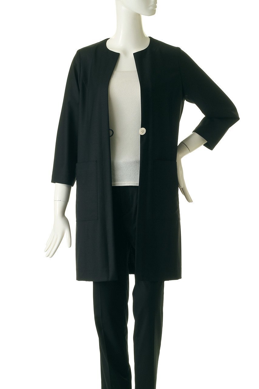 【エムフィル/M Fil】の定番梳毛 ジャコート 人気、トレンドファッション・服の通販 founy(ファニー) 　ファッション　Fashion　レディースファッション　Fashion for Women　アウター　Coat / Outerwear Collection　コート・ロングコート・ピーコート　Long Coats, Peacoats & More　なめらか　Smooth, Silky Texture　シンプル　Simple, Minimal　ポケット　Pocket, Pocket Detail　ロング　Long, Long-Length　エレガント 上品　Elegant　定番　Standard, Basic Item　other-6|ID: prp329100004899144 ipo3291000000036654280