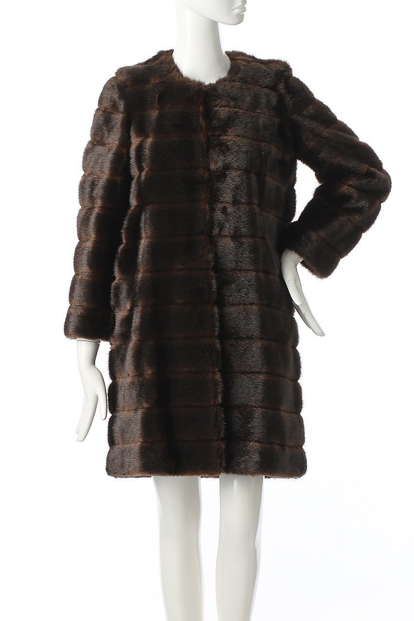 【ケイト スペード ニューヨーク/kate spade NEW YORK】のノーカラーファーコート 人気、トレンドファッション・服の通販 founy(ファニー) 　ファッション　Fashion　レディースファッション　Fashion for Women　アウター　Coat / Outerwear Collection　コート・ロングコート・ピーコート　Long Coats, Peacoats & More　インナー　Innerwear　リボン　Ribbon, Bow　冬　Winter / This Winter　other-2|ID: prp329100004899145 ipo3291000000036654300