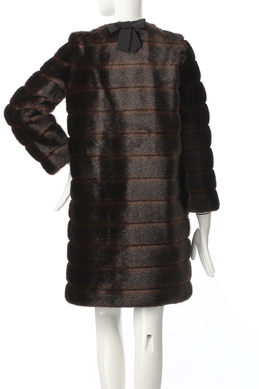 【ケイト スペード ニューヨーク/kate spade NEW YORK】のノーカラーファーコート 人気、トレンドファッション・服の通販 founy(ファニー) 　ファッション　Fashion　レディースファッション　Fashion for Women　アウター　Coat / Outerwear Collection　コート・ロングコート・ピーコート　Long Coats, Peacoats & More　インナー　Innerwear　リボン　Ribbon, Bow　冬　Winter / This Winter　other-4|ID: prp329100004899145 ipo3291000000036654302