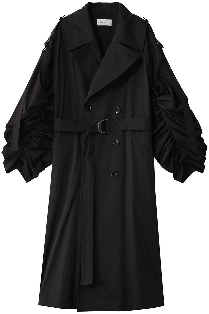 【ヒューエルミュージアム/hueLe Museum】の【STUMBLY】デタッチャブルスリーブコート インテリア・キッズ・メンズ・レディースファッション・服の通販 founy(ファニー) 　ファッション　Fashion　レディースファッション　Fashion for Women　アウター　Coat / Outerwear Collection　コート・ロングコート・ピーコート　Long Coats, Peacoats & More　エレガント 上品　Elegant　クラシック　Classic, Timeless Style　ロング　Long, Long-Length　定番　Standard, Basic Item　ブラック|ID: prp329100004899148 ipo3291000000036654323