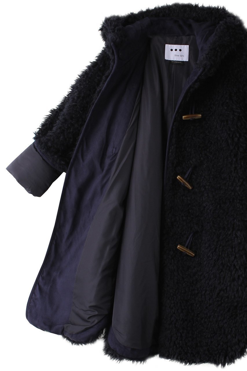 【スリー ドッツ/three dots】のエコペルファーモンスターダッフルコート 人気、トレンドファッション・服の通販 founy(ファニー) 　ファッション　Fashion　レディースファッション　Fashion for Women　アウター　Coat / Outerwear Collection　コート・ロングコート・ピーコート　Long Coats, Peacoats & More　ダッフルコート　Duffle Coats　ショート　Short, Short Length　シンプル　Simple, Minimal　ダッフルコート　Duffle Coat, Toggle Coat　フェイクファー　Faux Fur, Imitation Fur　モコモコ　Fuzzy, Fluffy　ラグジュアリー　Luxury, Elegant　other-6|ID: prp329100004899155 ipo3291000000036654401