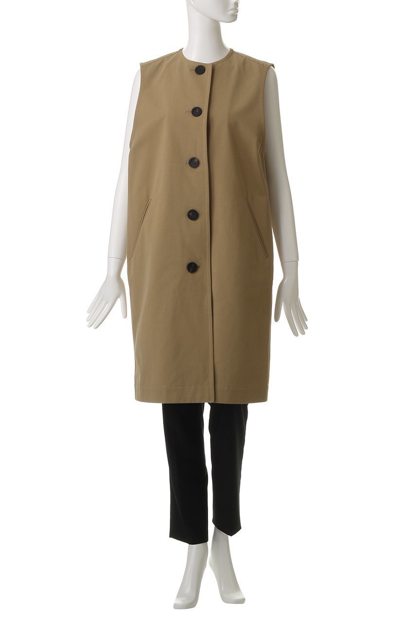 【オブリオ/AUBRIOT】のコットンチノ ロングジレ 人気、トレンドファッション・服の通販 founy(ファニー) ファッション Fashion レディースファッション Fashion for Women アウター Coat / Outerwear Collection レディースジャケット・軽アウター Jackets ジャケット Jacket, Outerwear ドレープ Drape, Draping Fabric フォルム Silhouette, Form フロント Front, Front Design ベスト Vest, Waistcoat モダン Modern, Contemporary ヴィンテージ Vintage Style other-2|ID: prp329100004899174 ipo3291000000036654603