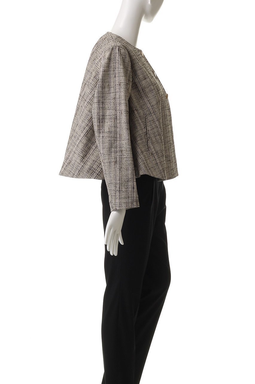 【オブリオ/AUBRIOT】のネップツイード フレアシルエットジャケット 人気、トレンドファッション・服の通販 founy(ファニー) 　ファッション　Fashion　レディースファッション　Fashion for Women　アウター　Coat / Outerwear Collection　レディースジャケット・軽アウター　Jackets　イタリア　Italy　クラシック　Classic, Timeless Style　シルク　Silk, 100% Silk　ジャケット　Jacket, Outerwear　ツイード／ツィード　Choker, Choker Necklace　ツイード　Twill, Twill Weave　ネップ　Nepp, Slub Yarn　ハンド　Hand, Handmade　フォルム　Silhouette, Form　フレア　Flare, Flared　メタル　Metal, Metal Parts　other-3|ID: prp329100004899180 ipo3291000000036654663