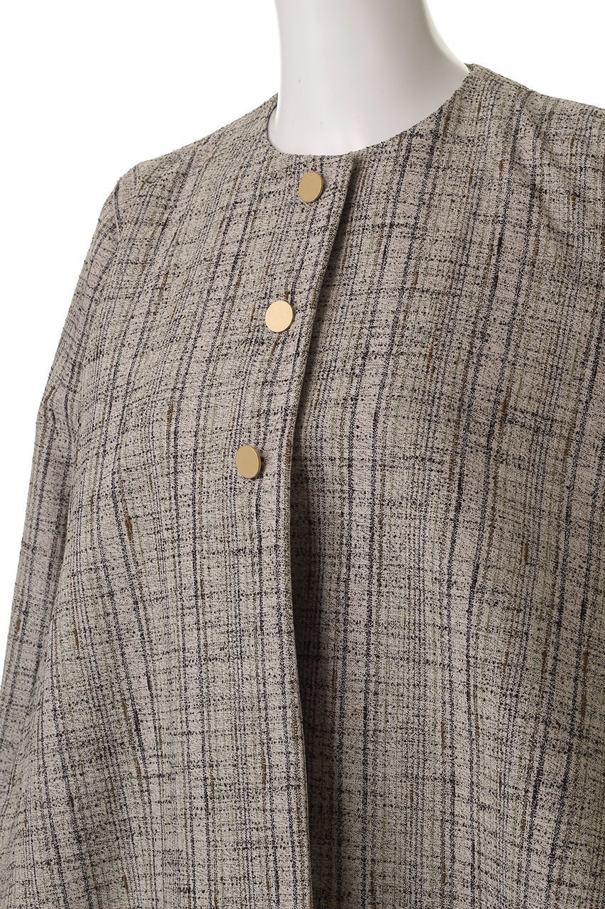 【オブリオ/AUBRIOT】のネップツイード フレアシルエットジャケット 人気、トレンドファッション・服の通販 founy(ファニー) 　ファッション　Fashion　レディースファッション　Fashion for Women　アウター　Coat / Outerwear Collection　レディースジャケット・軽アウター　Jackets　イタリア　Italy　クラシック　Classic, Timeless Style　シルク　Silk, 100% Silk　ジャケット　Jacket, Outerwear　ツイード／ツィード　Choker, Choker Necklace　ツイード　Twill, Twill Weave　ネップ　Nepp, Slub Yarn　ハンド　Hand, Handmade　フォルム　Silhouette, Form　フレア　Flare, Flared　メタル　Metal, Metal Parts　other-5|ID: prp329100004899180 ipo3291000000036654665