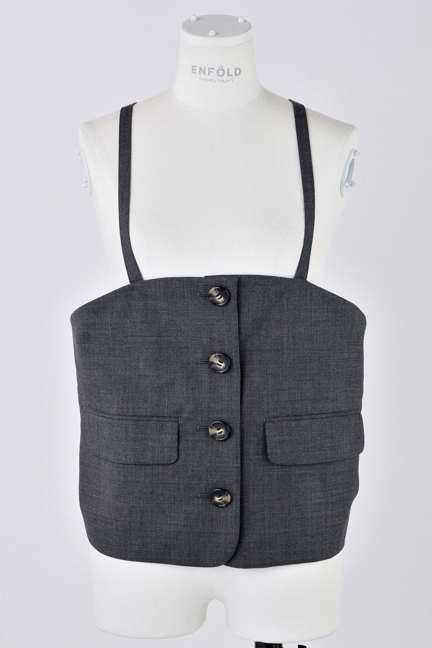 【エンフォルド/ENFOLD】のサマーウール スーツC/A ベスト インテリア・キッズ・メンズ・レディースファッション・服の通販 founy(ファニー) 　ファッション　Fashion　レディースファッション　Fashion for Women　アウター　Coat / Outerwear Collection　レディースジャケット・軽アウター　Jackets　スーツ　Business Suits & Workwear　スーツジャケット・オフィスブレザー　Suit Jackets / Blazers　おすすめ　Recommended / Our Picks　キャミソール　Camisole, Spaghetti Strap Top　サマー　Summer, Summer Style　ジャケット　Jacket, Outerwear　スーツ　Suit, Formalwear　セットアップ　Set-Up, Coordinated Outfit　ベスト　Vest, Waistcoat　リラックス　Relax, Relaxed Fit　夏　Summer　チャコールグレー|ID: prp329100004899184 ipo3291000000036654714