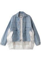 【ヒューエルミュージアム/hueLe Museum】の【STUMBLY】デニムオーガンジーコンビブルゾン ブルー|ID: prp329100004899188 ipo3291000000036654750