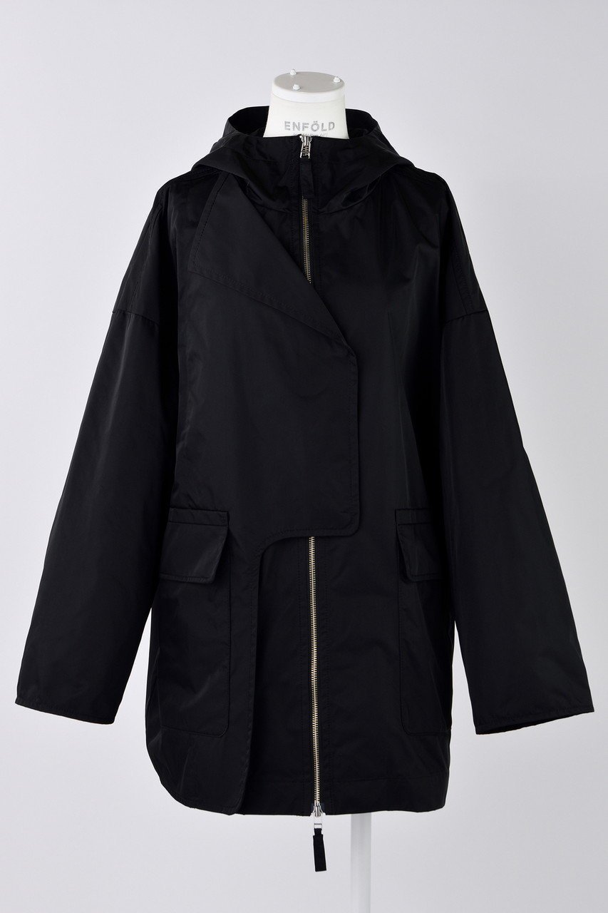 【エンフォルド/ENFOLD】のDICROS SOLO Twill フーデッドブルゾン インテリア・キッズ・メンズ・レディースファッション・服の通販 founy(ファニー) 　ファッション　Fashion　レディースファッション　Fashion for Women　アウター　Coat / Outerwear Collection　レディースジャケット・軽アウター　Jackets　ブルゾンジャケット・スポーティアウター　Blouson Jackets　おすすめ　Recommended / Our Picks　エレガント 上品　Elegant　ジャケット　Jacket, Outerwear　ツイル　Twist, Twisted Detail　ブルゾン　Blouson, Bomber Jacket　ミリタリー　Military, Army Style　ブラック|ID: prp329100004899196 ipo3291000000036654819