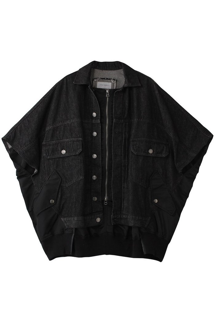 【ヒューエルミュージアム/hueLe Museum】の【STUMBLY】Deim / MA-1 Combi Gilet Poncho インテリア・キッズ・メンズ・レディースファッション・服の通販 founy(ファニー) https://founy.com/ ファッション Fashion レディースファッション Fashion for Women アウター Coat / Outerwear Collection レディースジャケット・軽アウター Jackets MA-1ジャケット MA-1 Bomber Jackets / Flight Jackets おすすめ Recommended / Our Picks ジャケット Jacket, Outerwear デニム Denim, Jeans Material ベスト Vest, Waistcoat |ID: prp329100004899208 ipo3291000000036654939