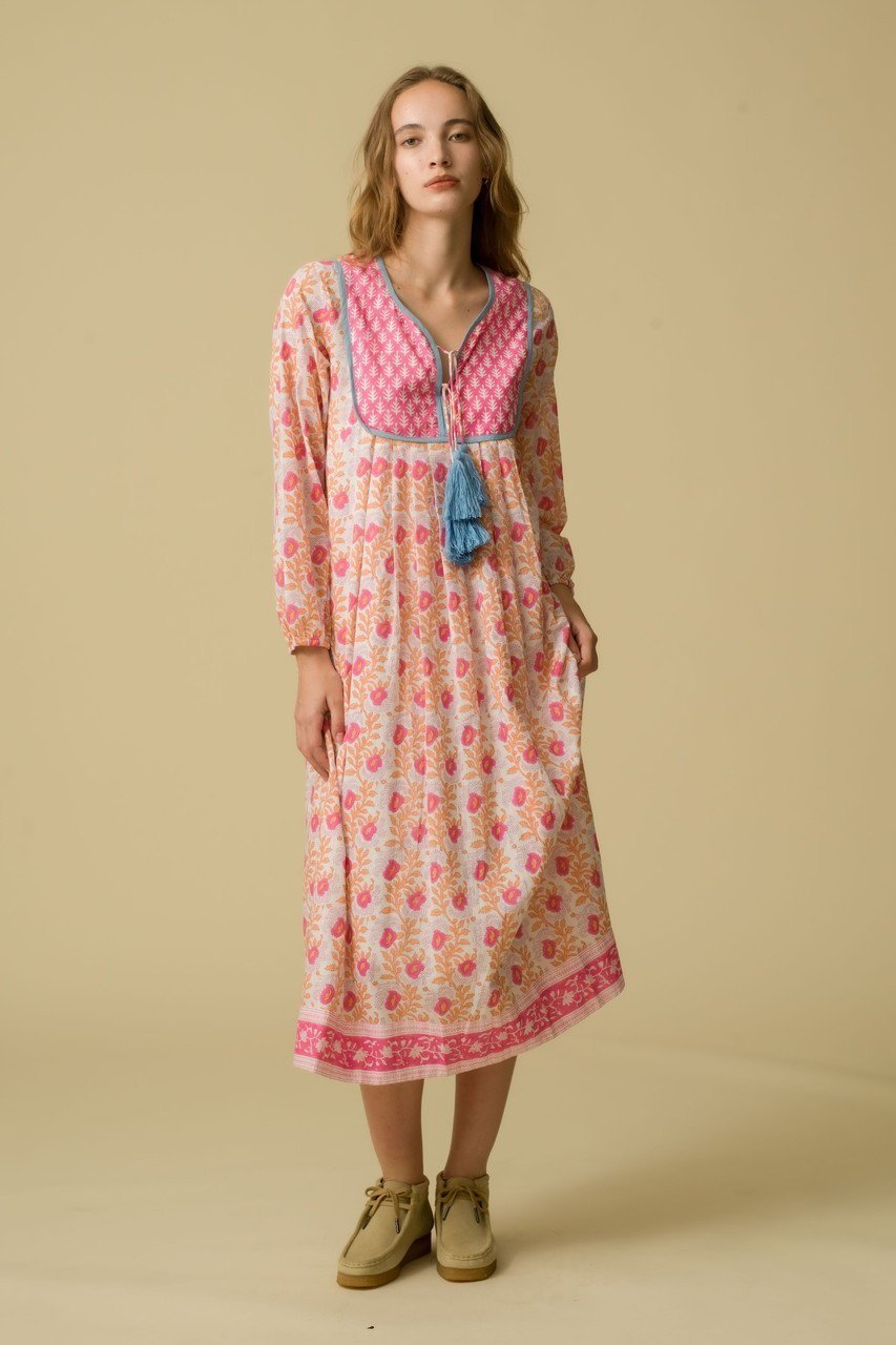 【エスゼット ブロックプリント/SZ Blockprints】のKITTY DRESS ESSA タッセル付きコットンドレス 人気、トレンドファッション・服の通販 founy(ファニー) 　ファッション　Fashion　レディースファッション　Fashion for Women　ワンピース　Dresses　フォーマル・パーティードレス・結婚式用ドレス　Elegant & Casual Dresses　チュニック　Tunic Tops & Dresses　オリエンタル　Oriental Pattern　タッセル　Tassel, Fringe　チュニック　Tunic, Long Top　ドレス　Dress, One-Piece　リゾート　Resort, Vacation Style　旅行　Travel　other-8|ID: prp329100004899247 ipo3291000000036655303