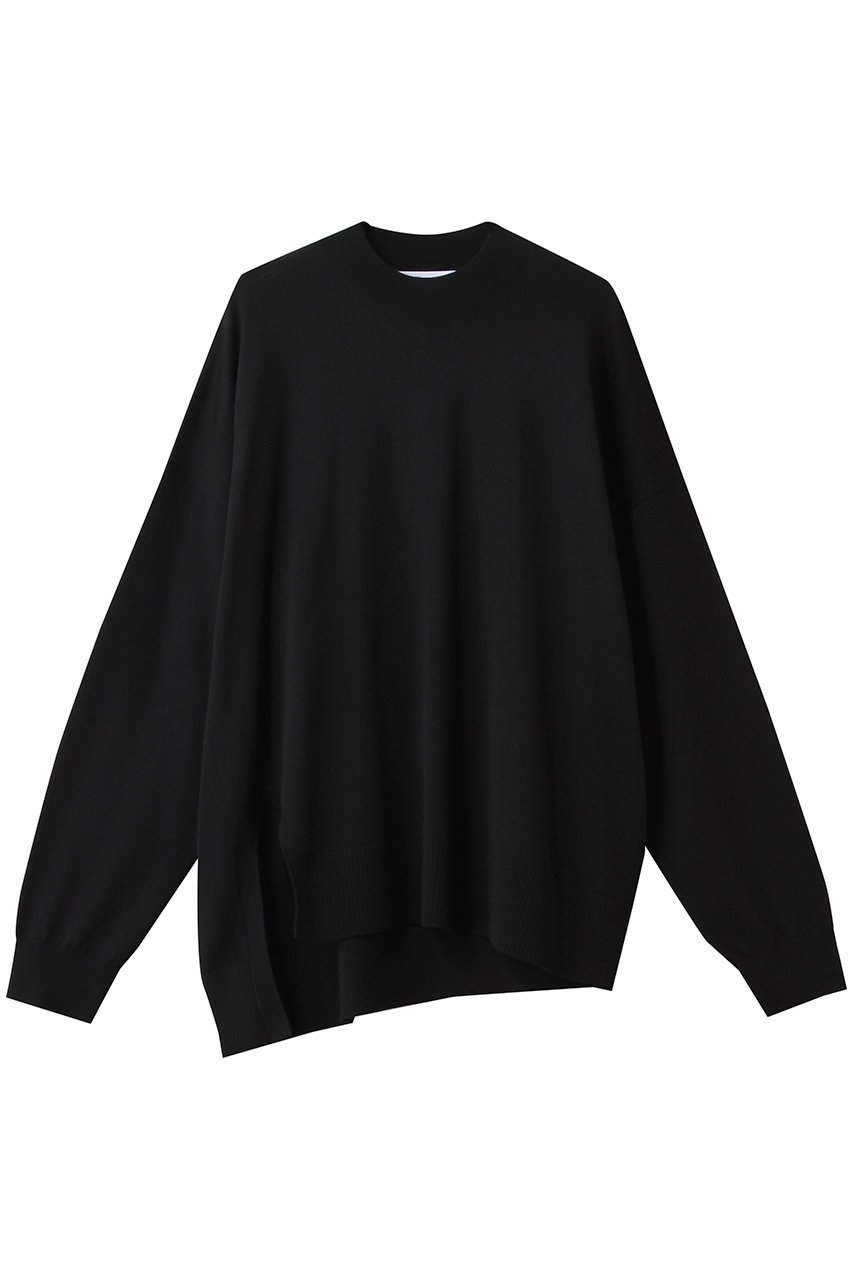 【エンフォルド/ENFOLD】のU SLIT BOX PULLOVER プルオーバー インテリア・キッズ・メンズ・レディースファッション・服の通販 founy(ファニー) ファッション Fashion レディースファッション Fashion for Women トップス・カットソー Cut & Sew Tops シャツ・ブラウス・オフィスカジュアル Elegant Blouses & Button-Ups ロングTシャツ・Tシャツ Longline T-Shirts & Tees カジュアルプルオーバー・ニットトップス Pullovers & Knit Tops / Casual Pullovers カットソー・ベーシックTシャツ Cut-and-Sewn Tops / Stretch Tees & Basics なめらか Smooth, Silky Texture スリット Slit, Slit Detail スリーブ Sleeve, Long Sleeve / Short Sleeve ハイネック High Neck, Mock Neck ボックス Boxy, Box Shape ロング Long, Long-Length ブラック|ID: prp329100004899303 ipo3291000000036655737