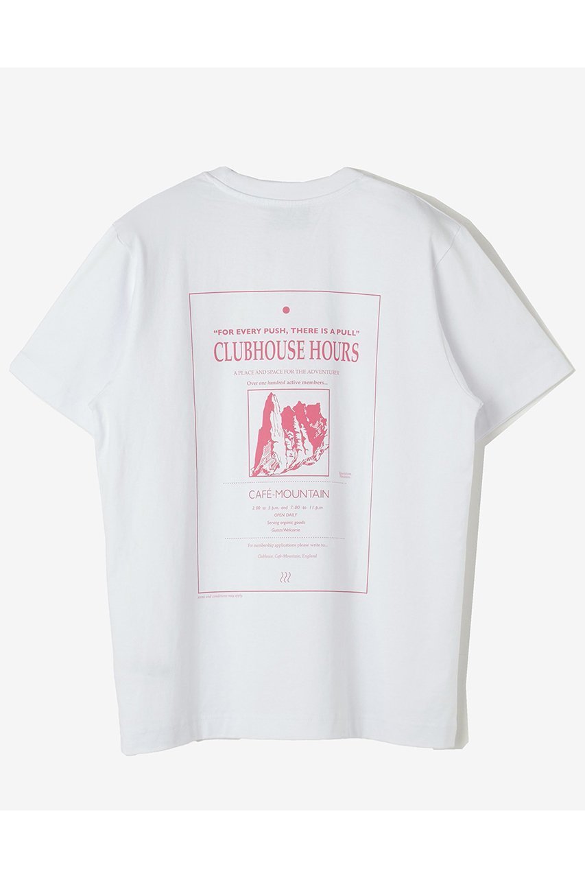 【サードマガジン/THIRD MAGAZINE】の【別注】【CAFE MOUNTAIN】クラブハウスTシャツ 人気、トレンドファッション・服の通販 founy(ファニー) 　ファッション　Fashion　レディースファッション　Fashion for Women　トップス・カットソー　Cut & Sew Tops　シャツ・ブラウス・オフィスカジュアル　Elegant Blouses & Button-Ups　ロングTシャツ・Tシャツ　Longline T-Shirts & Tees　カットソー・ベーシックTシャツ　Cut-and-Sewn Tops / Stretch Tees & Basics　アウトドア　Outdoor Clothing　クラシック　Classic, Timeless Style　グラフィック　Graphic, Graphic Design　ショート　Short, Short Length　シンプル　Simple, Minimal　スリーブ　Sleeve, Long Sleeve / Short Sleeve　デニム　Denim, Jeans Material　バランス　Balance, Style Balance　フロント　Front, Front Design　プリント　Print, Printed Pattern　別注　Limited Edition, Custom Order　other-2|ID: prp329100004899316 ipo3291000000036655838