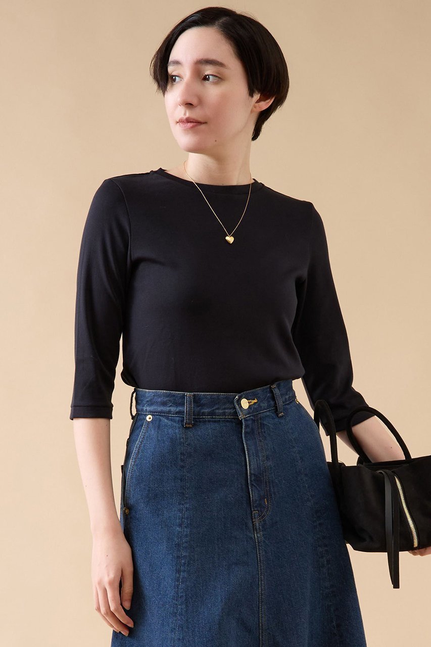 【マルティニーク/martinique】のコットンフライス五分袖プルオーバー 人気、トレンドファッション・服の通販 founy(ファニー) ファッション Fashion レディースファッション Fashion for Women トップス・カットソー Cut & Sew Tops シャツ・ブラウス・オフィスカジュアル Elegant Blouses & Button-Ups ロングTシャツ・Tシャツ Longline T-Shirts & Tees カジュアルプルオーバー・ニットトップス Pullovers & Knit Tops / Casual Pullovers カットソー・ベーシックTシャツ Cut-and-Sewn Tops / Stretch Tees & Basics おすすめ Recommended / Our Picks カットソー Cut and Sewn Top ショート Short, Short Length スリーブ Sleeve, Long Sleeve / Short Sleeve エレガント 上品 Elegant 別注 Limited Edition, Custom Order 定番 Standard, Basic Item other-1|ID: prp329100004899318 ipo3291000000036655853