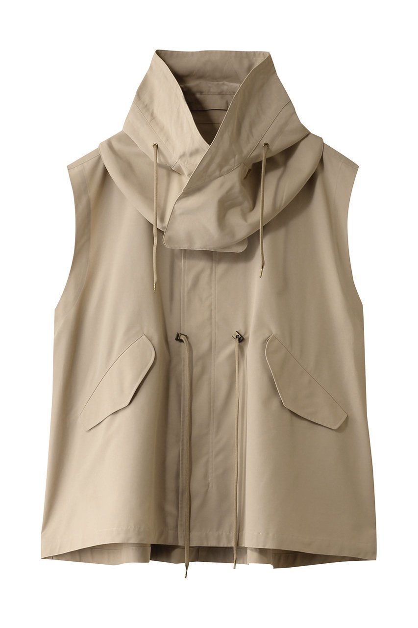 【プルミエ アロンディスモン/1er Arrondissement】の【VACHEMENT×1er Arrondissement】シェルタフタモッズベスト インテリア・キッズ・メンズ・レディースファッション・服の通販 founy(ファニー) 　ファッション　Fashion　レディースファッション　Fashion for Women　アウター　Coat / Outerwear Collection　レディースジャケット・軽アウター　Jackets　インナー　Innerwear　ジャケット　Jacket, Outerwear　ドローストリング　Drawstring, Pull Cord　定番　Standard, Basic Item　ベスト　Vest, Waistcoat　別注　Limited Edition, Custom Order　ミリタリー　Military, Army Style　モッズコート　Mods Coat, Military Parka　ベージュ|ID: prp329100004899319 ipo3291000000036655858