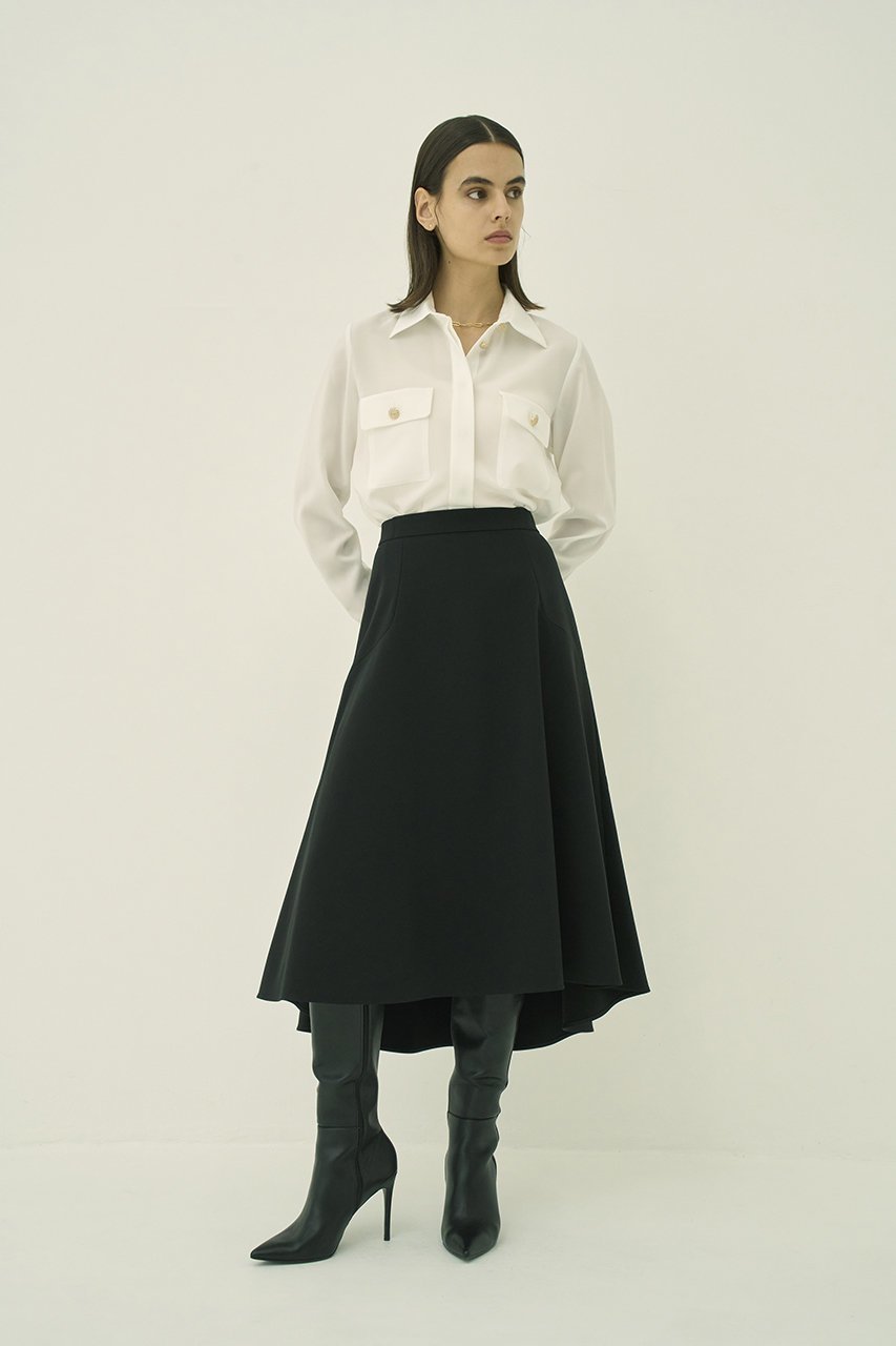 【エムダブリュー/MW】のトリアセテート(NS)フレア スカート 人気、トレンドファッション・服の通販 founy(ファニー) 　ファッション　Fashion　レディースファッション　Fashion for Women　スカート　Skirts　Aライン・フレアスカート　A-Line & Flared Skirts　ロングスカート　Long Skirts / Maxi & Midi Skirts　シンプル　Simple, Minimal　ジュエリー　Jewelry, Accessories　ストレッチ　Stretch, Stretchy Fabric　ファブリック　Fabric, Textile　フレア　Flare, Flared　ヘムライン　Hemline, Bottom Cut　ロング　Long, Long-Length　エレガント 上品　Elegant　other-6|ID: prp329100004899336 ipo3291000000036656060