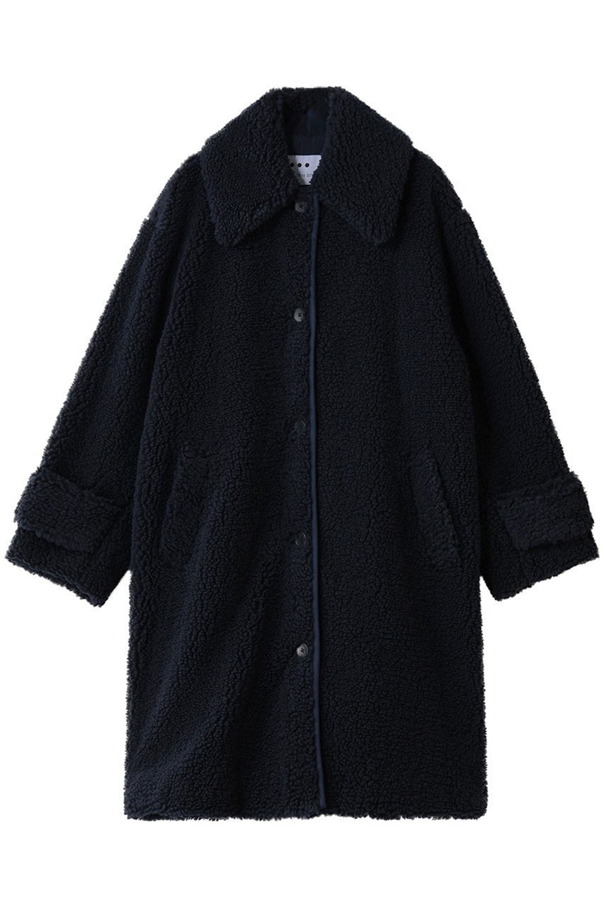 【スリー ドッツ/three dots】のエコペルボア ロングコート インテリア・キッズ・メンズ・レディースファッション・服の通販 founy(ファニー) 　ファッション　Fashion　レディースファッション　Fashion for Women　アウター　Coat / Outerwear Collection　コート・ロングコート・ピーコート　Long Coats, Peacoats & More　ラグジュアリー　Luxury, Elegant　ロング　Long, Long-Length　A/W・秋冬　Autumn/Winter　ネイビー|ID: prp329100004899364 ipo3291000000036656286