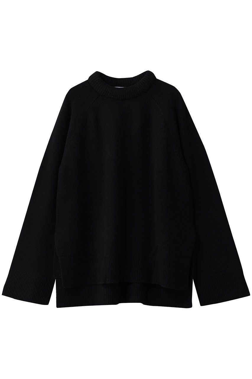 【ナゴンスタンス/nagonstans】のpadding neck pullover インテリア・キッズ・メンズ・レディースファッション・服の通販 founy(ファニー) 　ファッション　Fashion　レディースファッション　Fashion for Women　トップス・カットソー　Cut & Sew Tops　ニット　Knit Tops & Sweaters　カジュアルプルオーバー・ニットトップス　Pullovers & Knit Tops / Casual Pullovers　シンプル　Simple, Minimal　スリーブ　Sleeve, Long Sleeve / Short Sleeve　Black|ID: prp329100004899392 ipo3291000000036656502