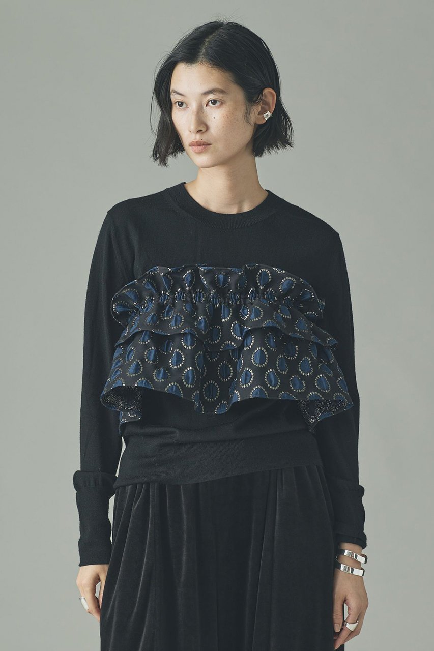 【カレンソロジー/Curensology】の〈C.S.G〉サークルドットビスチェ 人気、トレンドファッション・服の通販 founy(ファニー) 　ファッション　Fashion　レディースファッション　Fashion for Women　トップス・カットソー　Cut & Sew Tops　キャミソール&ノースリーブ　Camisoles & Sleeveless Tops　シャツ・ブラウス・オフィスカジュアル　Elegant Blouses & Button-Ups　ロングTシャツ・Tシャツ　Longline T-Shirts & Tees　カットソー・ベーシックTシャツ　Cut-and-Sewn Tops / Stretch Tees & Basics　ビスチェ　Bustiers & Corset Tops / Layered Bustier Style　キャミソール　Camisole, Spaghetti Strap Top　ギャザー　Gathered, Ruffled　ジャカード／ジャガード　Jacquard, Woven Pattern　タンク　Tank Top, Sleeveless Top　タートルネック　Turtleneck, High Neck　デニム　Denim, Jeans Material　ドット　Polka Dot, Dot Pattern　フリル　Frill, Ruffle　ボトム　Bottoms, Lower Wear　other-2|ID: prp329100004899397 ipo3291000000036656540