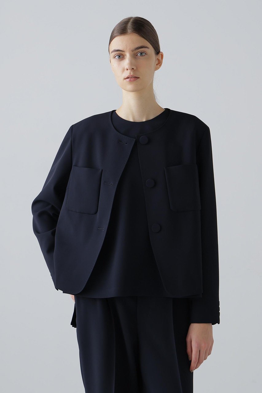 【アドーア/ADORE】のストレッチジョーゼットジャケット 人気、トレンドファッション・服の通販 founy(ファニー) 　ファッション　Fashion　レディースファッション　Fashion for Women　アウター　Coat / Outerwear Collection　レディースジャケット・軽アウター　Jackets　おすすめ　Recommended / Our Picks　ジャケット　Jacket, Outerwear　ジョーゼット　Georgette, Semi-Sheer Fabric　ストレッチ　Stretch, Stretchy Fabric　セットアップ　Set-Up, Coordinated Outfit　パッチ　Patch, Appliqué　フロント　Front, Front Design　ポケット　Pocket, Pocket Detail　other-6|ID: prp329100004899407 ipo3291000000036656655