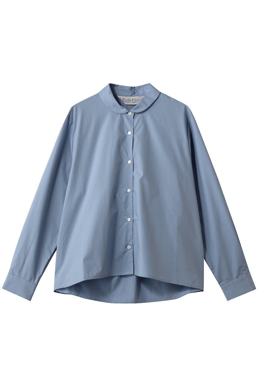 【ミディウミ/MidiUmi】のdutch collar shirt シャツ インテリア・キッズ・メンズ・レディースファッション・服の通販 founy(ファニー) ファッション Fashion レディースファッション Fashion for Women トップス・カットソー Cut & Sew Tops シャツ・ブラウス・オフィスカジュアル Elegant Blouses & Button-Ups シンプル Simple, Minimal スリーブ Sleeve, Long Sleeve / Short Sleeve タイプライター Typewriter Fabric, Crisp Cotton フロント Front, Front Design ロング Long, Long-Length l.blue|ID: prp329100004899433 ipo3291000000036656842