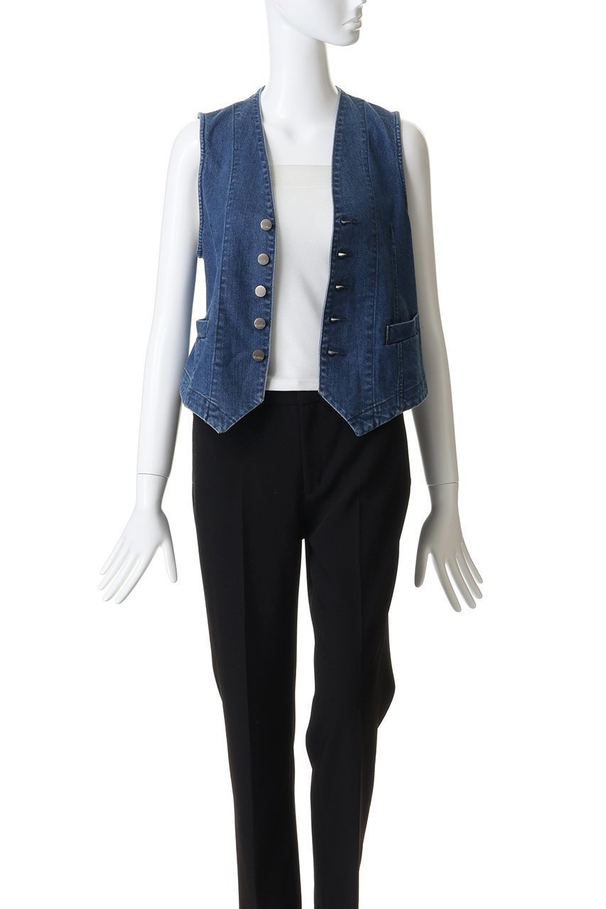 【ヘルシーデニム/Healthy Denim】のRucola デニムベスト 人気、トレンドファッション・服の通販 founy(ファニー) 　ファッション　Fashion　レディースファッション　Fashion for Women　アウター　Coat / Outerwear Collection　レディースジャケット・軽アウター　Jackets　ジャケット　Jacket, Outerwear　デニム　Denim, Jeans Material　ベスト　Vest, Waistcoat　モダン　Modern, Contemporary　ヴィンテージ　Vintage Style　other-7|ID: prp329100004899447 ipo3291000000036656961