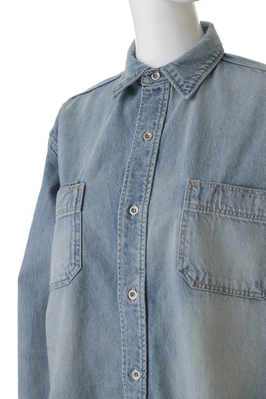 【シンゾーン/Shinzone】のVINTAGE FADEDデニムシャツ 人気、トレンドファッション・服の通販 founy(ファニー) 　ファッション　Fashion　レディースファッション　Fashion for Women　トップス・カットソー　Cut & Sew Tops　シャツ・ブラウス・オフィスカジュアル　Elegant Blouses & Button-Ups　スリーブ　Sleeve, Long Sleeve / Short Sleeve　デニム　Denim, Jeans Material　ポケット　Pocket, Pocket Detail　メタル　Metal, Metal Parts　ロング　Long, Long-Length　ワーク　Workwear, Utility Style　ヴィンテージ　Vintage Style　羽織　Haori, Light Jacket　other-5|ID: prp329100004899471 ipo3291000000036657143