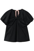 【ヌメロ ヴェントゥーノ/N°21】のフロントタイ ボリュームブラウス ブラック|ID: prp329100004899477 ipo3291000000036657176