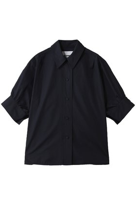 【ジル サンダー/JIL SANDER】 ギャザーハーフスリーブ シャツ人気、トレンドファッション・服の通販 founy(ファニー) ファッション Fashion レディースファッション Fashion for Women トップス・カットソー Cut & Sew Tops シャツ・ブラウス・オフィスカジュアル Elegant Blouses & Button-Ups ショート Short, Short Length スリーブ Sleeve, Long Sleeve / Short Sleeve |ID:prp329100004899518