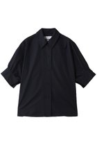 【ジル サンダー/JIL SANDER】のギャザーハーフスリーブ シャツ 人気、トレンドファッション・服の通販 founy(ファニー) ファッション Fashion レディースファッション Fashion for Women トップス・カットソー Cut & Sew Tops シャツ・ブラウス・オフィスカジュアル Elegant Blouses & Button-Ups ショート Short, Short Length スリーブ Sleeve, Long Sleeve / Short Sleeve thumbnail ネイビー|ID: prp329100004899518 ipo3291000000036657474