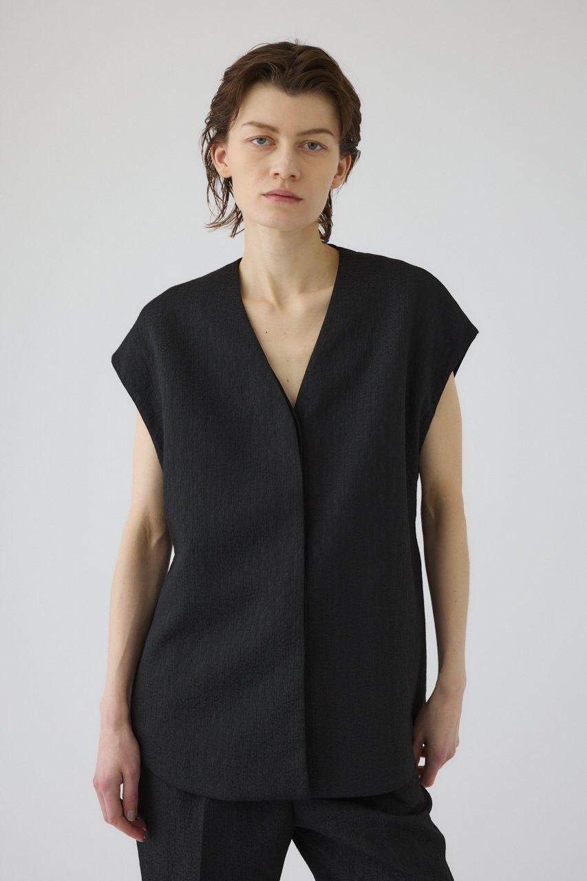 【リムアーク/RIM.ARK】の【4/1 10:00販売開始】Glossy JQ shape vest/ベスト 人気、トレンドファッション・服の通販 founy(ファニー) 　ファッション　Fashion　レディースファッション　Fashion for Women　アウター　Coat / Outerwear Collection　レディースジャケット・軽アウター　Jackets　おすすめ　Recommended / Our Picks　シェイプ　Shape, Slim Fit　ジャケット　Jacket, Outerwear　セットアップ　Set-Up, Coordinated Outfit　ベスト　Vest, Waistcoat　エレガント 上品　Elegant　ビジネス 仕事 通勤　Business / Work / Commuting　新作・新入荷　New Arrivals / New In　other-6|ID: prp329100004899543 ipo3291000000036657671