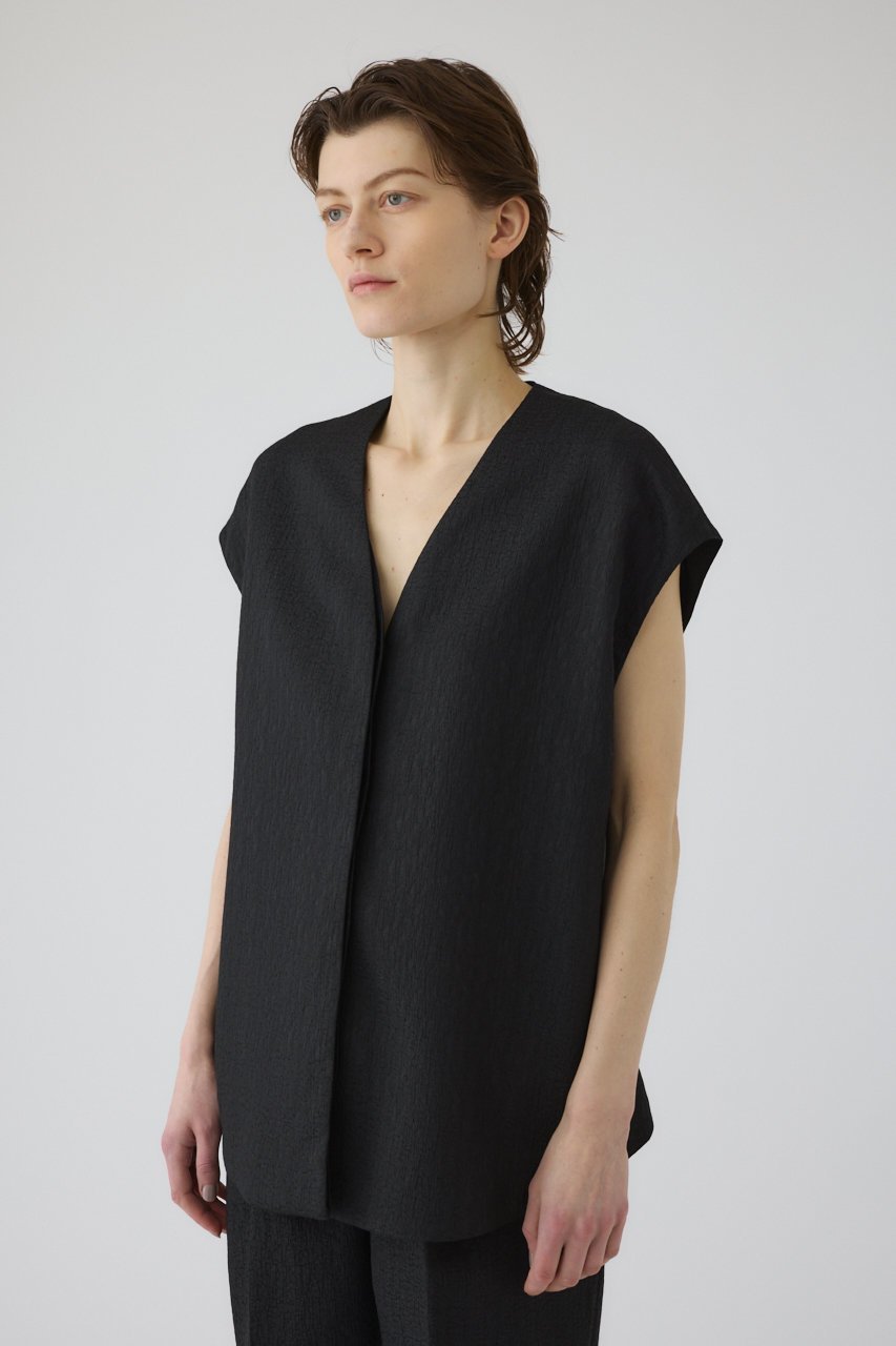 【リムアーク/RIM.ARK】の【4/1 10:00販売開始】Glossy JQ shape vest/ベスト 人気、トレンドファッション・服の通販 founy(ファニー) 　ファッション　Fashion　レディースファッション　Fashion for Women　アウター　Coat / Outerwear Collection　レディースジャケット・軽アウター　Jackets　おすすめ　Recommended / Our Picks　シェイプ　Shape, Slim Fit　ジャケット　Jacket, Outerwear　セットアップ　Set-Up, Coordinated Outfit　ベスト　Vest, Waistcoat　エレガント 上品　Elegant　ビジネス 仕事 通勤　Business / Work / Commuting　新作・新入荷　New Arrivals / New In　other-8|ID: prp329100004899543 ipo3291000000036657674