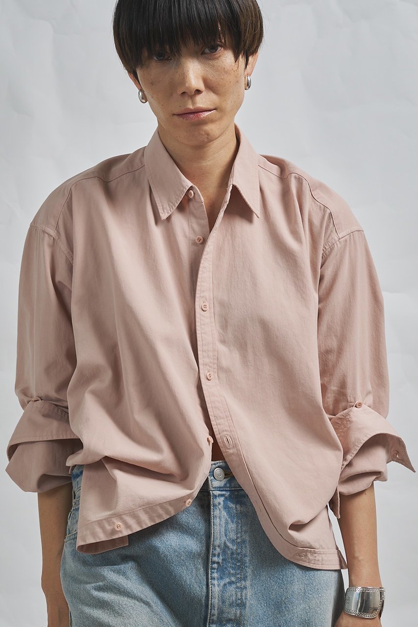 【ウィムガゼット/Whim Gazette】の【GEMINI】製品染めシャツ インテリア・キッズ・メンズ・レディースファッション・服の通販 founy(ファニー) ファッション Fashion レディースファッション Fashion for Women トップス・カットソー Cut & Sew Tops シャツ・ブラウス・オフィスカジュアル Elegant Blouses & Button-Ups おすすめ Recommended / Our Picks オックス Oxford Fabric スリーブ Sleeve, Long Sleeve / Short Sleeve セットアップ Set-Up, Coordinated Outfit フォルム Silhouette, Form ロング Long, Long-Length ヴィンテージ Vintage Style ピンク|ID: prp329100004899548 ipo3291000000036657698