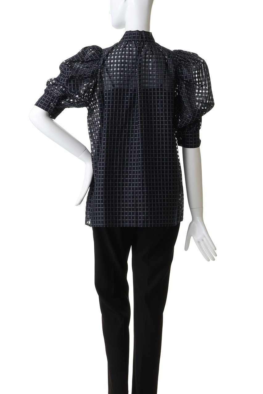 【コルコバード/CORCOVADO】のコットンシルクシアーチェックブラウス 人気、トレンドファッション・服の通販 founy(ファニー) 　ファッション　Fashion　レディースファッション　Fashion for Women　トップス・カットソー　Cut & Sew Tops　シャツ・ブラウス・オフィスカジュアル　Elegant Blouses & Button-Ups　インナー　Innerwear　キャミソール　Camisole, Spaghetti Strap Top　シアー　Sheer, See-Through　ショート　Short, Short Length　シルク　Silk, 100% Silk　スリーブ　Sleeve, Long Sleeve / Short Sleeve　チェック　Check, Plaid, Tartan　フェミニン　Feminine, Girly　リボン　Ribbon, Bow　エレガント 上品　Elegant　other-4|ID: prp329100004899559 ipo3291000000036657791