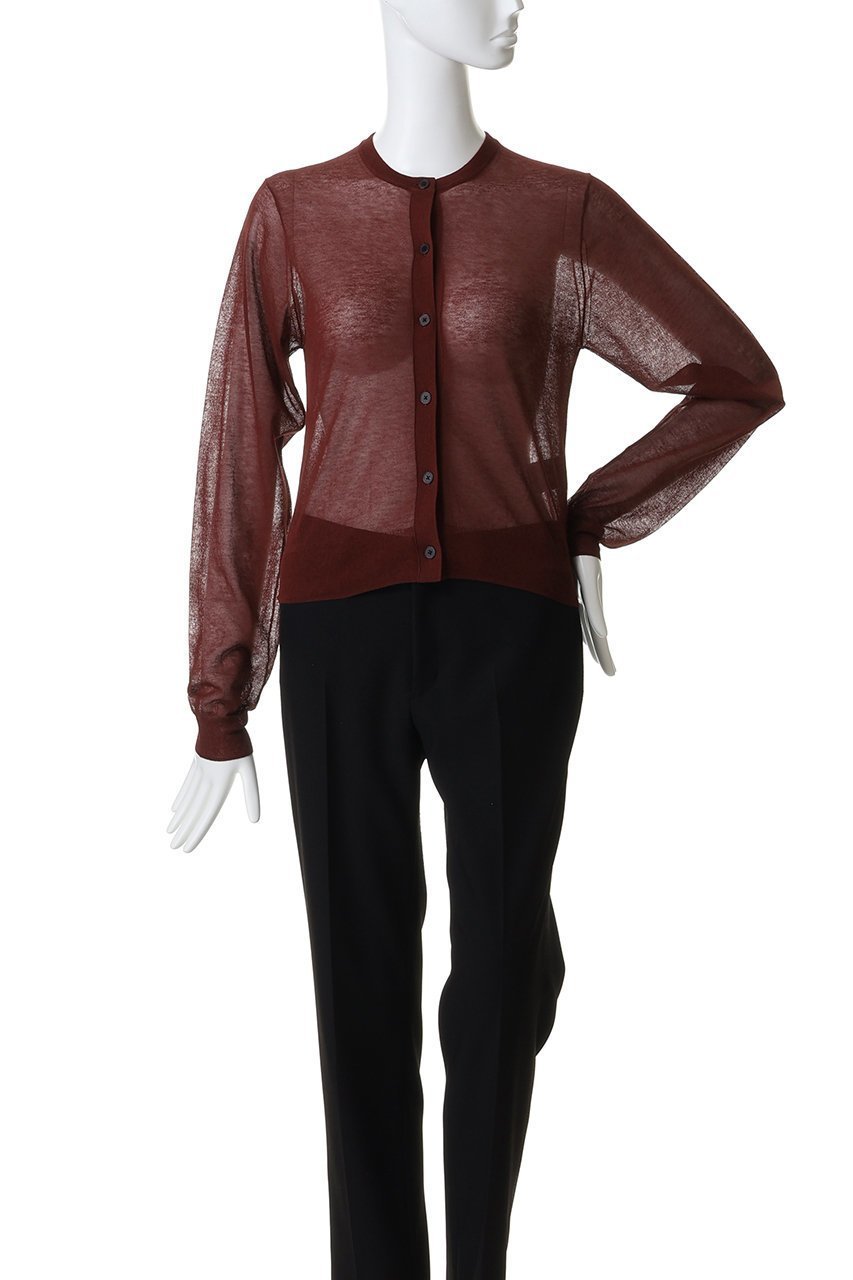 【イレーヴ/YLEVE】のシアー リブ ニット カーディガン 人気、トレンドファッション・服の通販 founy(ファニー) ファッション Fashion レディースファッション Fashion for Women トップス・カットソー Cut & Sew Tops ニット Knit Tops & Sweaters カーディガン・羽織り Layered Style Cardigans カーディガン Cardigan, Knitwear コンパクト Compact, Small Size シアー Sheer, See-Through フォルム Silhouette, Form エレガント 上品 Elegant other-2|ID: prp329100004899563 ipo3291000000036657826