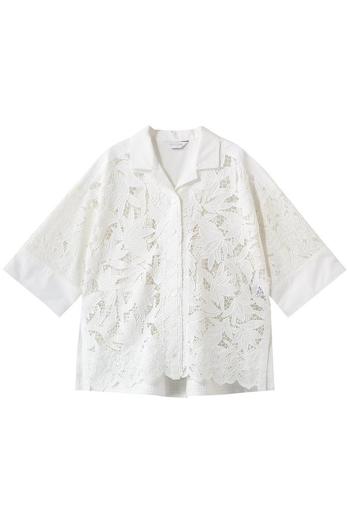 【フォルフォルモ/FORFORMO】のLace Shirt インテリア・キッズ・メンズ・レディースファッション・服の通販 founy(ファニー) https://founy.com/ ファッション Fashion レディースファッション Fashion for Women トップス・カットソー Cut & Sew Tops シャツ・ブラウス・オフィスカジュアル Elegant Blouses & Button-Ups ショート Short, Short Length スリーブ Sleeve, Long Sleeve / Short Sleeve マニッシュ Mannish, Boyish レース Lace, Lace Fabric ワイド Wide, Wide Fit 羽織 Haori, Light Jacket |ID: prp329100004899567 ipo3291000000036657851