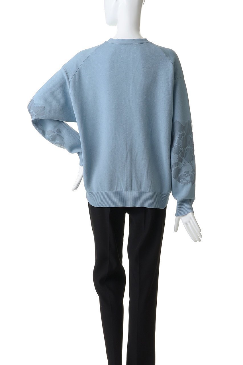 【ミディウミソリッド/MIDIUMISOLID】のflower jacquard C/D カーディガン 人気、トレンドファッション・服の通販 founy(ファニー) 　ファッション　Fashion　レディースファッション　Fashion for Women　トップス・カットソー　Cut & Sew Tops　ニット　Knit Tops & Sweaters　カーディガン・羽織り　Layered Style Cardigans　カーディガン　Cardigan, Knitwear　シアー　Sheer, See-Through　シンプル　Simple, Minimal　ジャカード／ジャガード　Jacquard, Woven Pattern　スリーブ　Sleeve, Long Sleeve / Short Sleeve　フェミニン　Feminine, Girly　フラワー　Flower, Floral　モチーフ　Motif, Design Theme　ロング　Long, Long-Length　エレガント 上品　Elegant　other-4|ID: prp329100004899570 ipo3291000000036657890